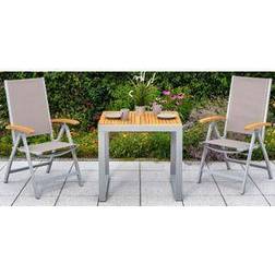 Merxx Gartentisch »Naxos«, beige|silberfarben